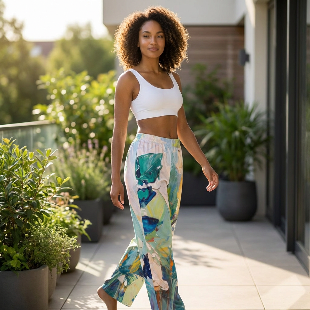 Verdant Reverie Wide-Leg Pant