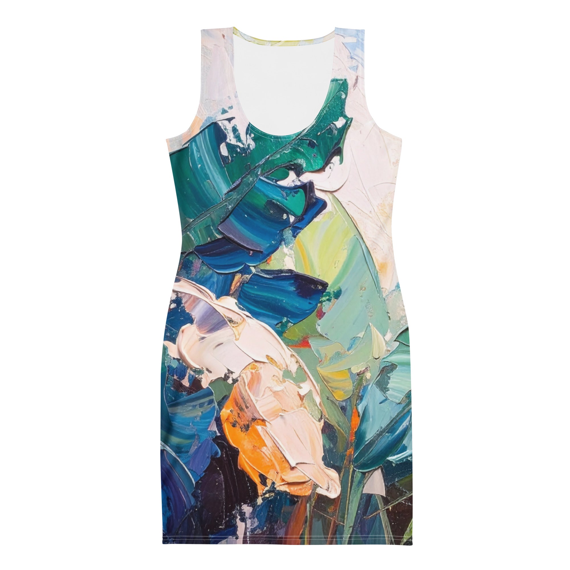 Verdant Reverie Fitted Dress